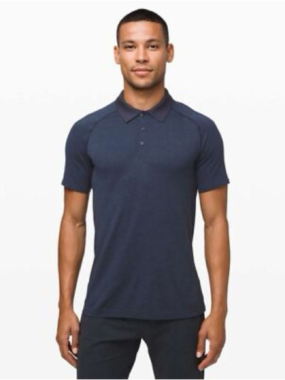 lululemon athletica Men's Dark Navy Short-Sleeve Polo
